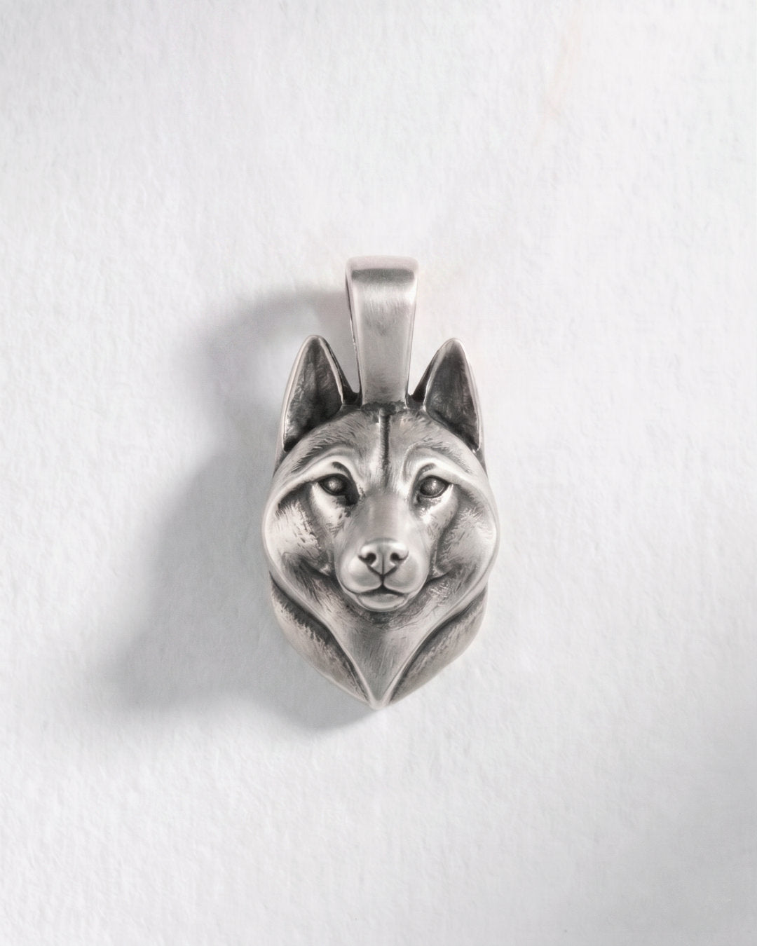 Husky pendant, silver, no chain